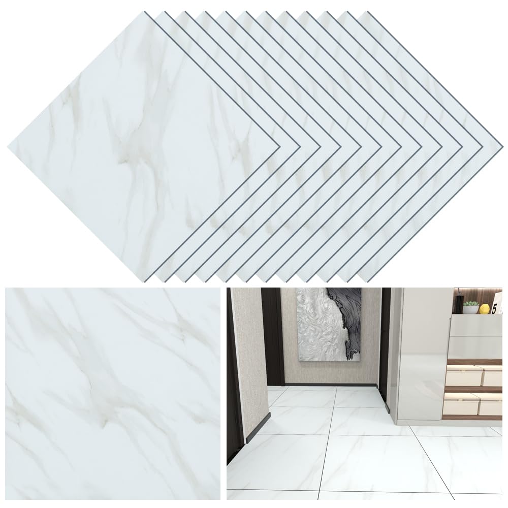 Amazon | フロアタイル 置くだけ 大理石 6畳 約30cm*30cm 貼る